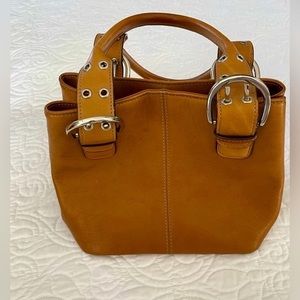 Tignanello Tote Purse with silver buckle detail